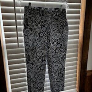 CHICO crop pant blue pattern